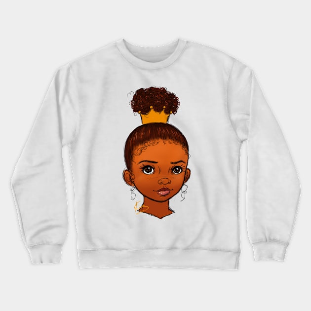 Crown| Little Black girl Princess Crewneck Sweatshirt by kiraJ